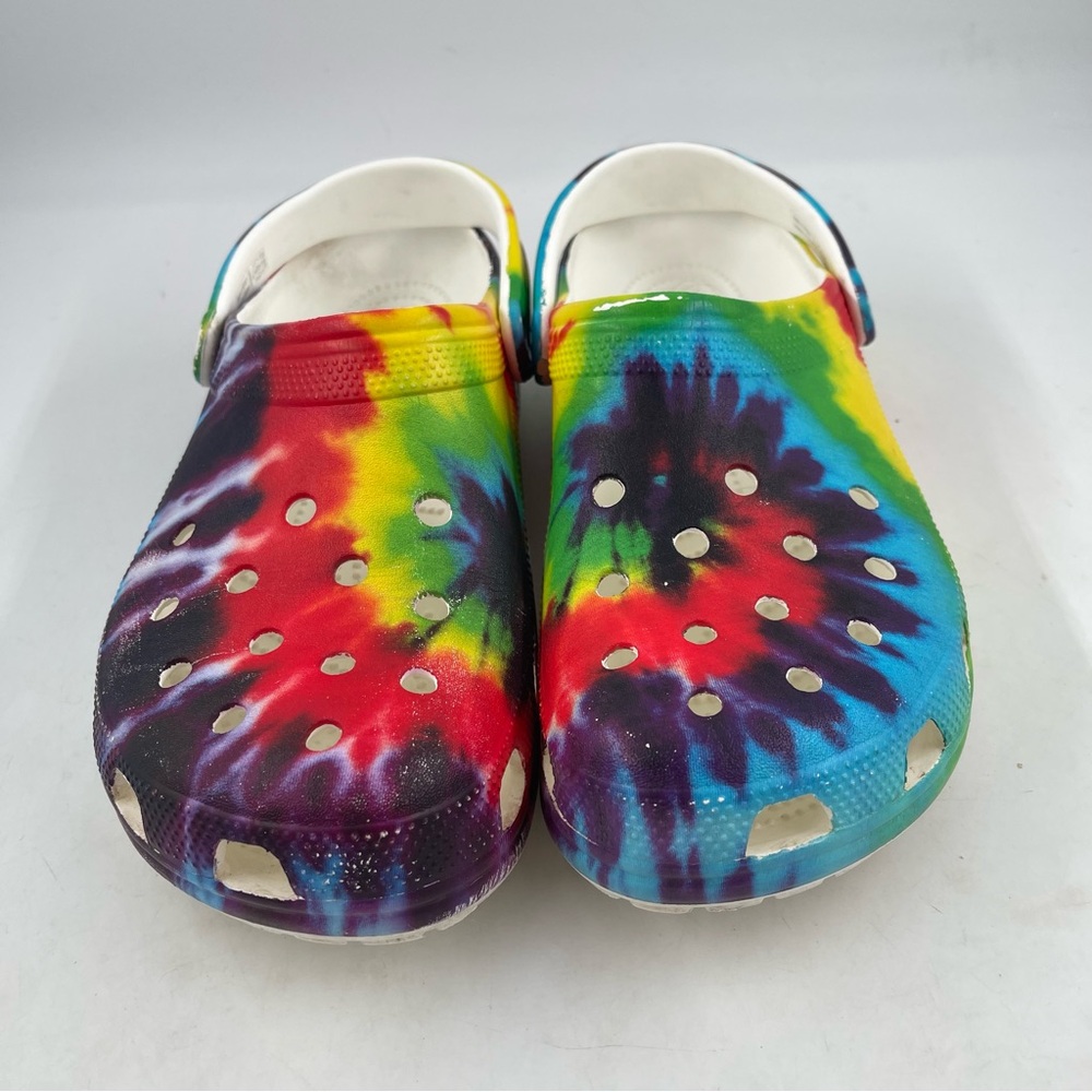 Crocs Men’s Classic Tie Dye Classic Slip-On Clog Mule Shoe - Size 11 Men’s - Picture 3 of 11